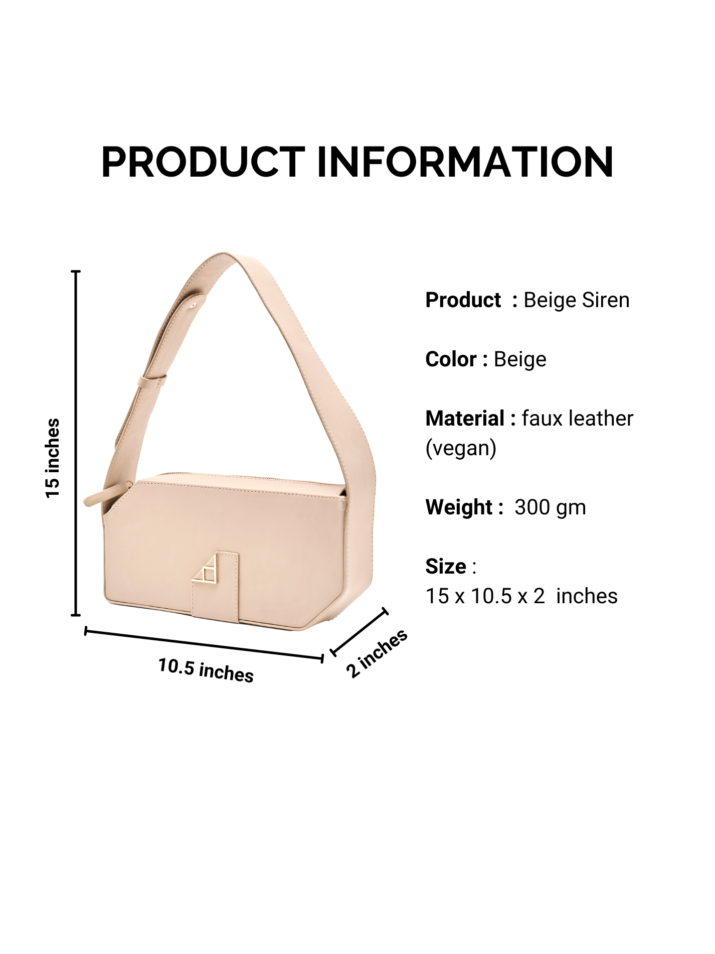Beige Siren Shoulder Bag