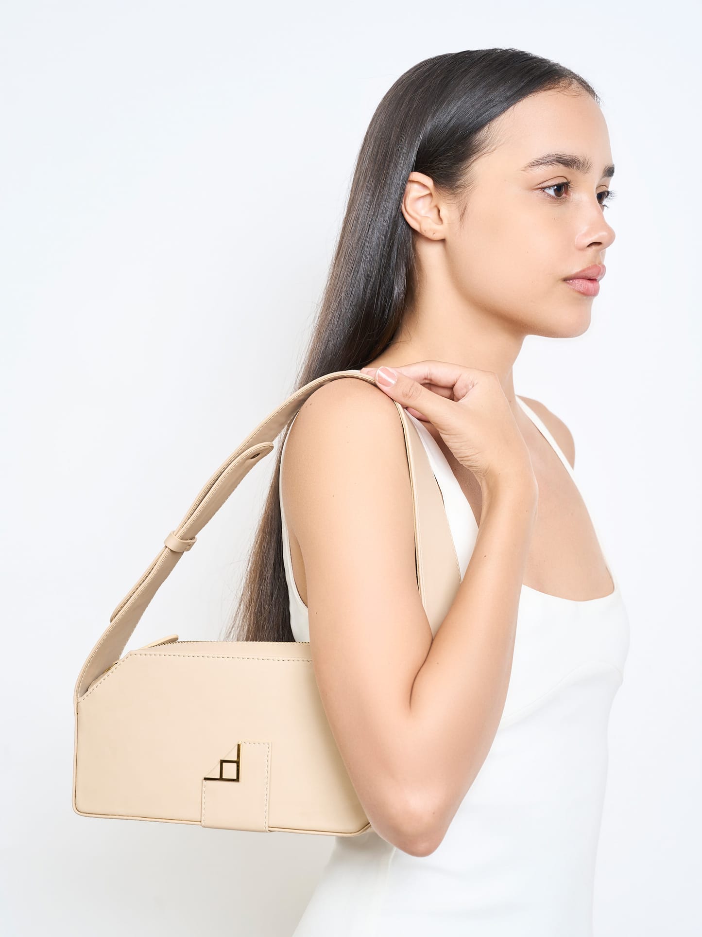 Beige Siren Shoulder Bag