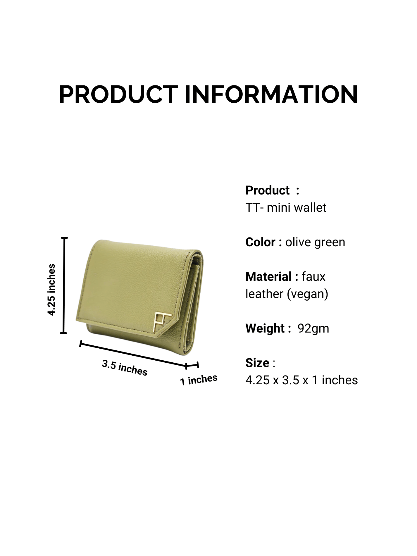 TT Mini Wallet: Green