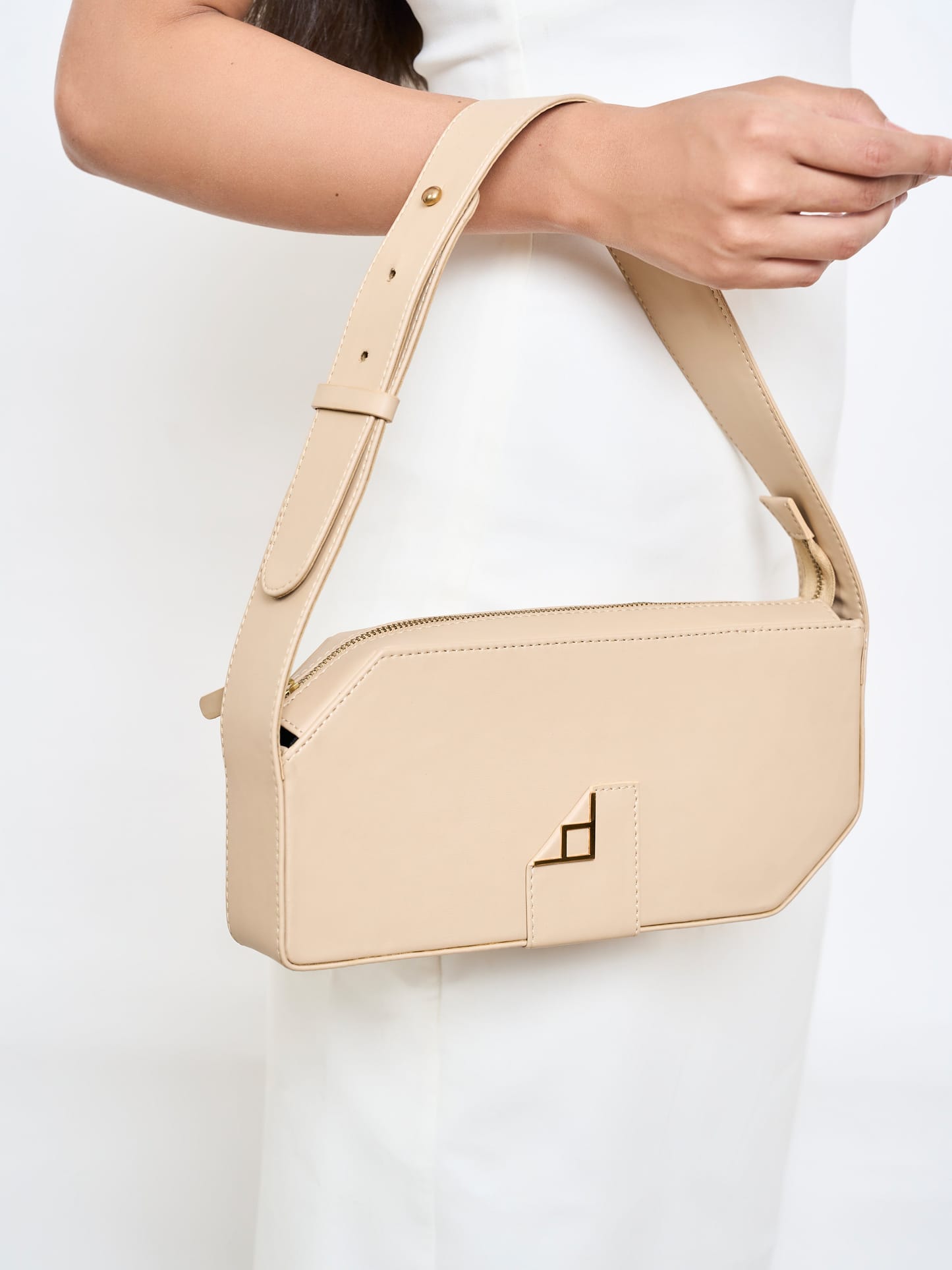 Beige Siren Shoulder Bag