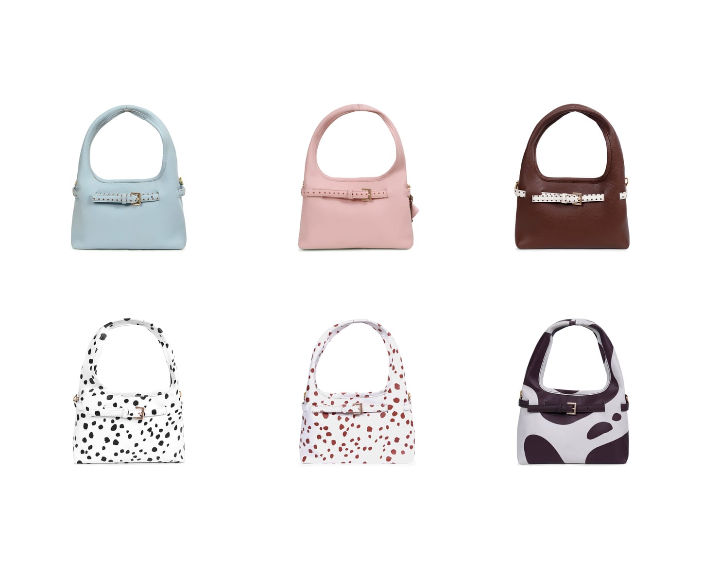Pink Polka Mini Hobo Bag