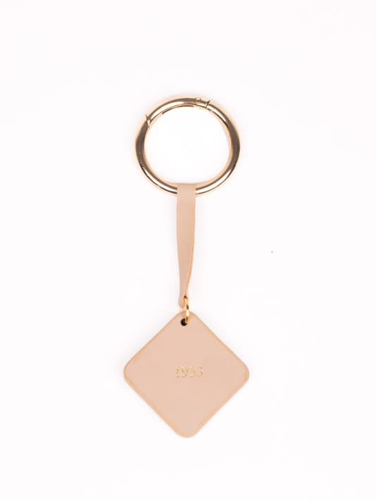 Beige Rhombus Bag Charm