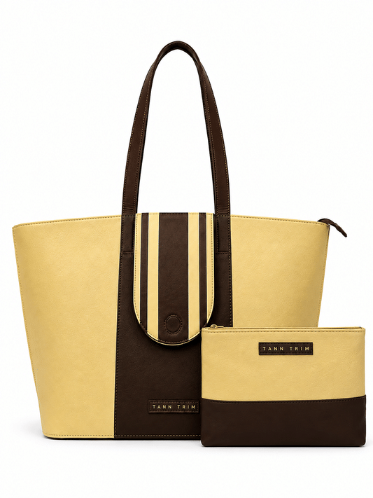 Butter Yellow Oversized Arch Tote Bag