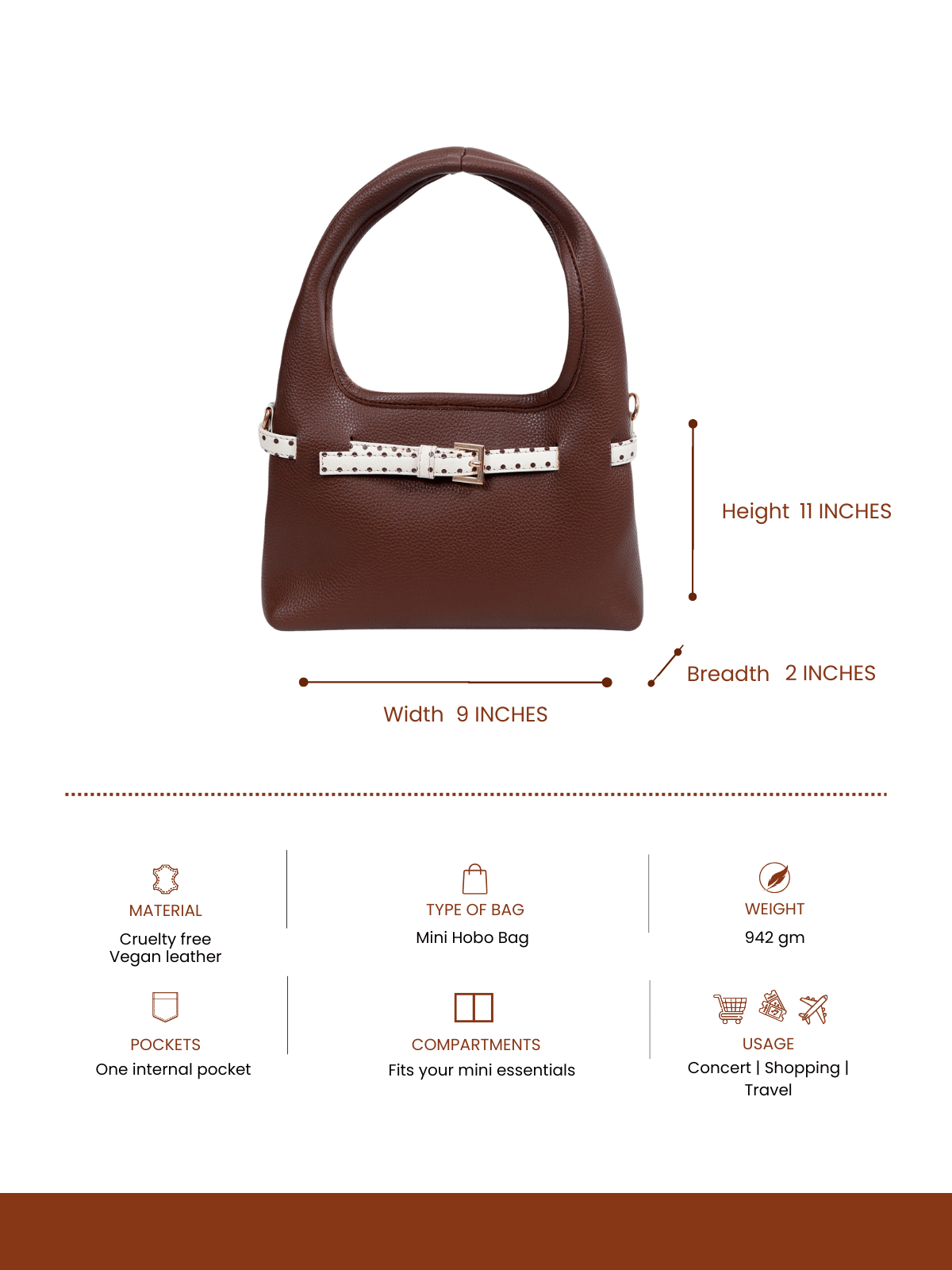 Butterscotch Mini Hobo Bag
