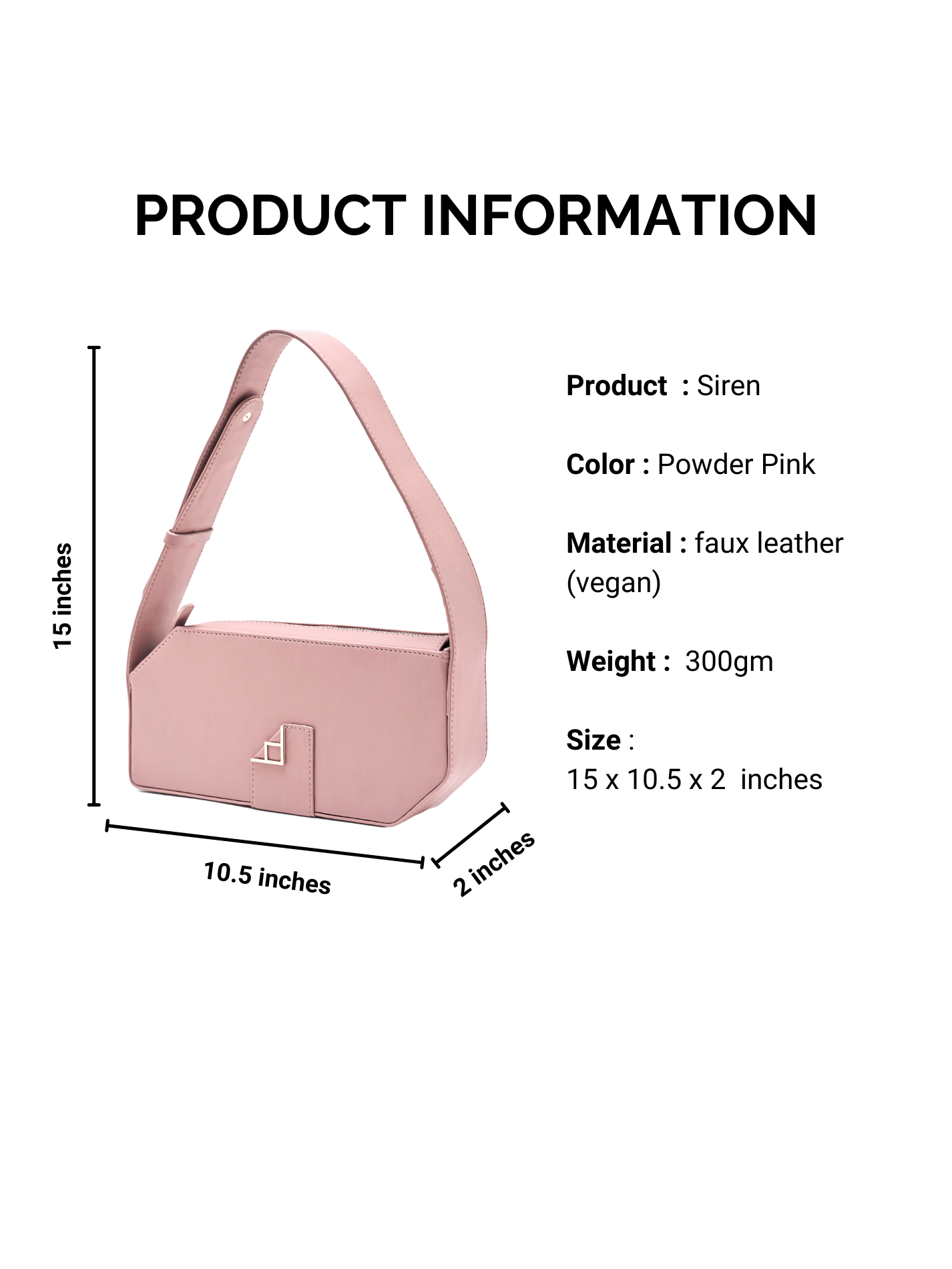 Powder Pink Siren Shoulder Bag