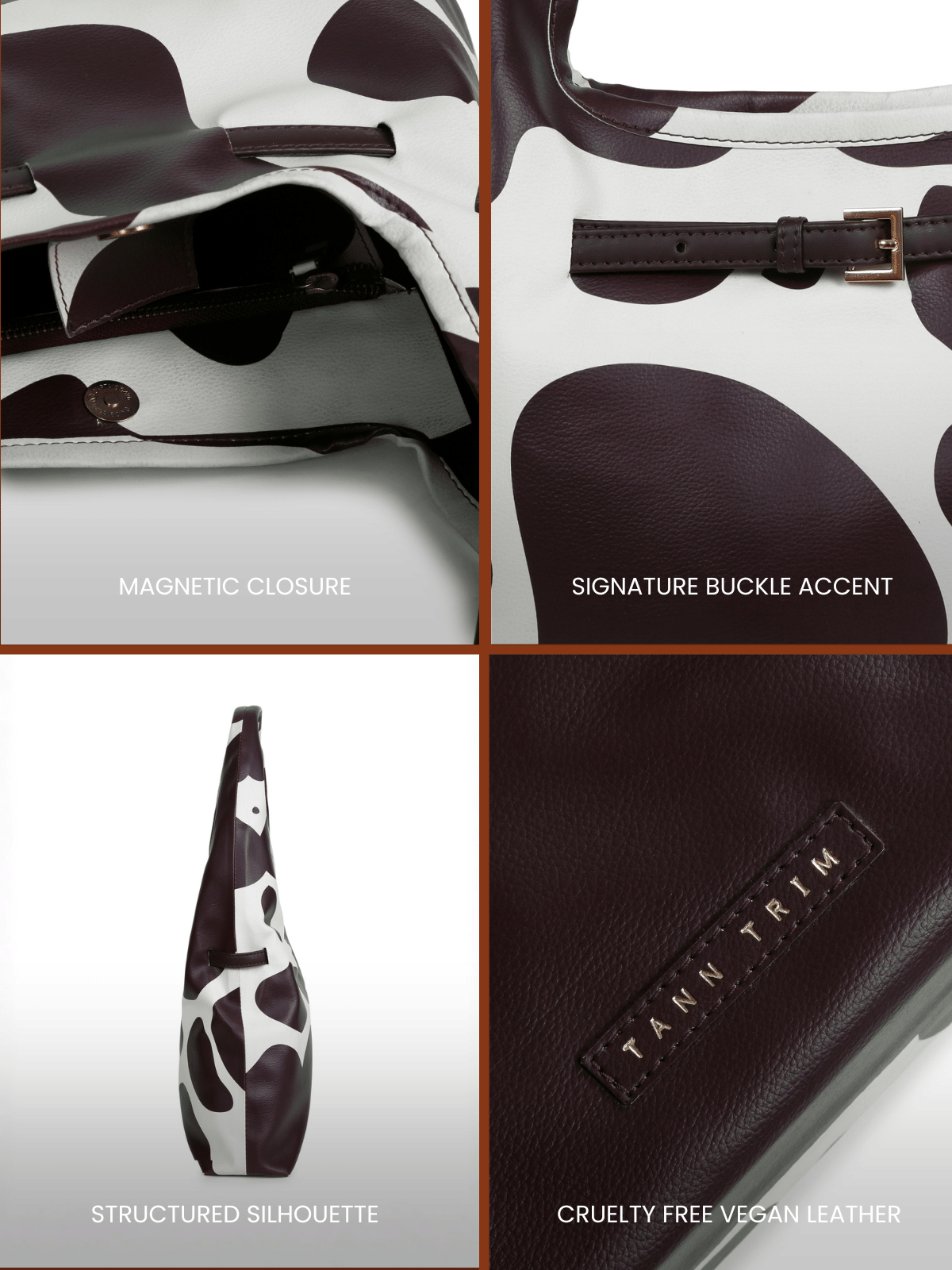 Cow Printed Shoulder Bag