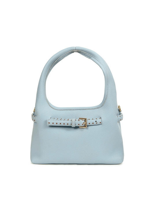 Blue Polka Mini Hobo Bag