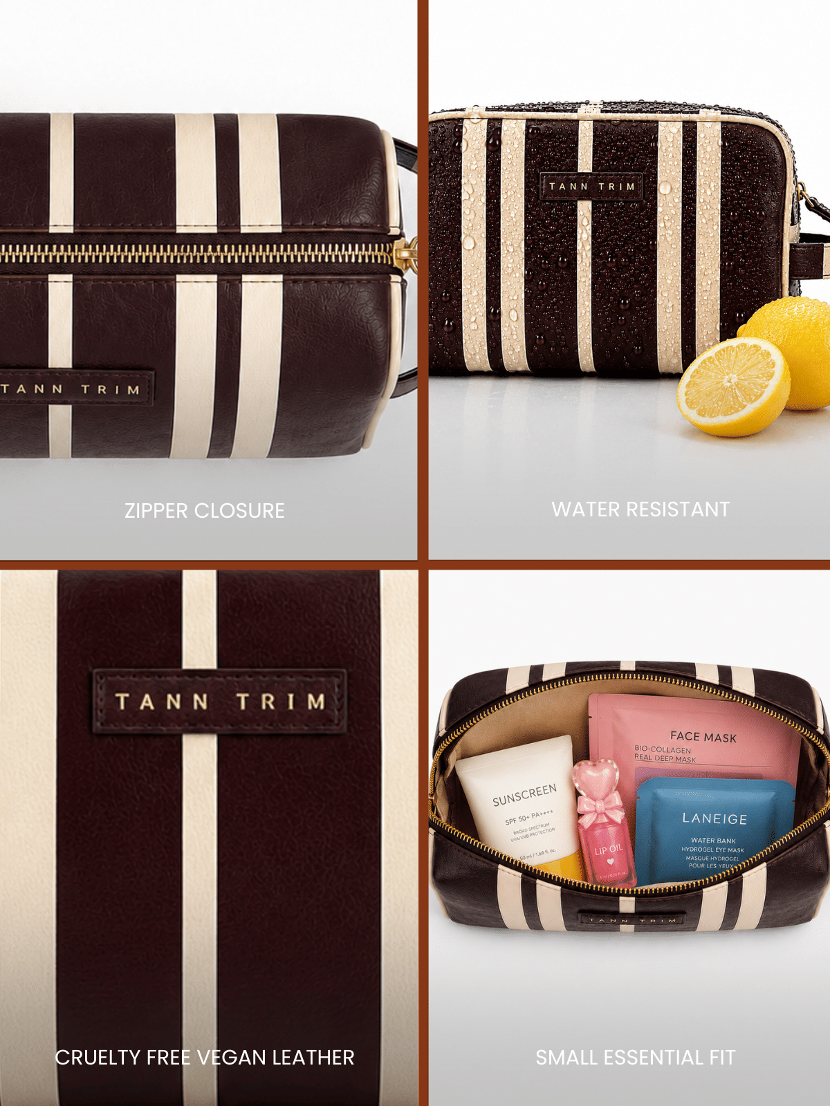 The Stripe Travel Kit - Butter Yellow