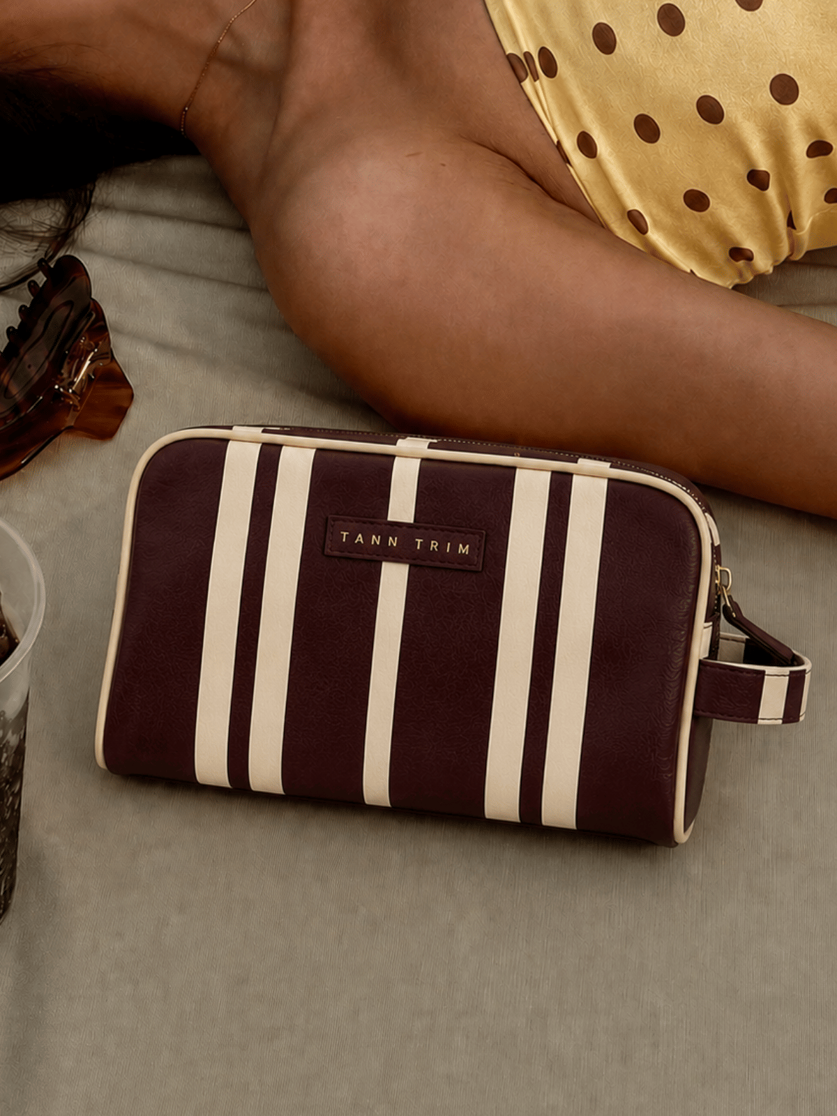 The Stripe Travel Kit - Butter Yellow