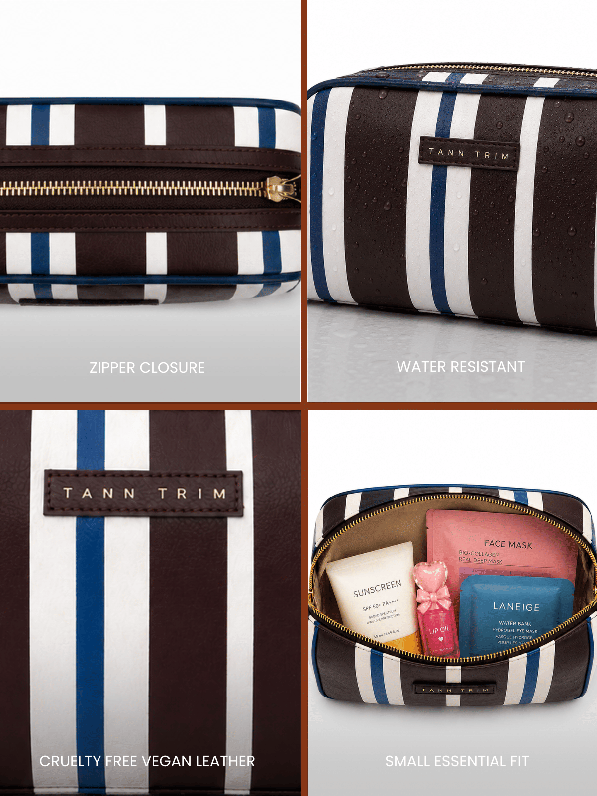 The Stripe Travel Kit - Indigo