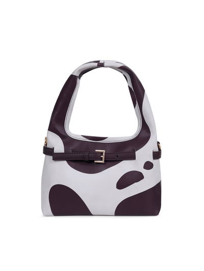 Cow Printed Mini Hobo Bag