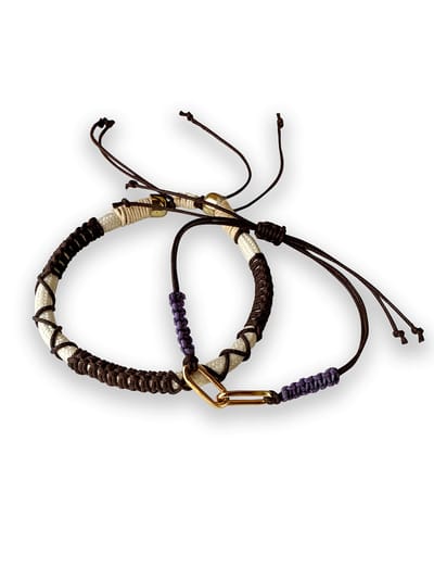 Brown & Beige Thread Band