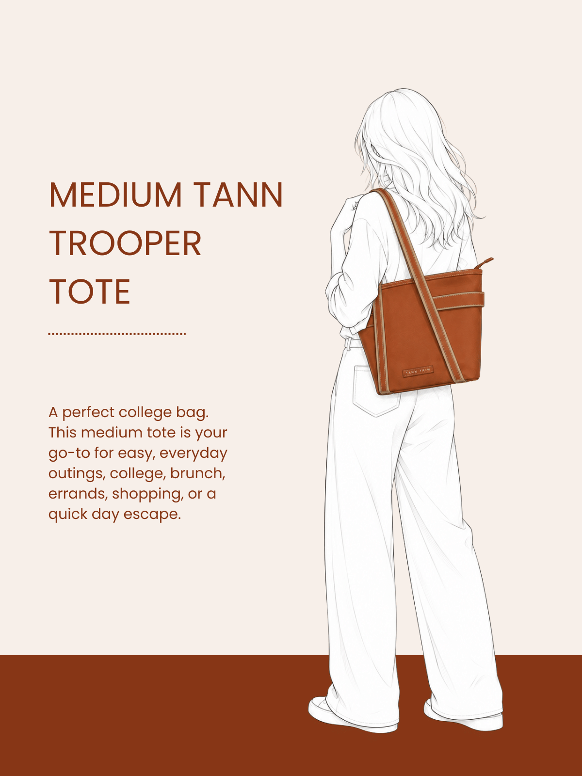 Medium Tann Trooper Tote