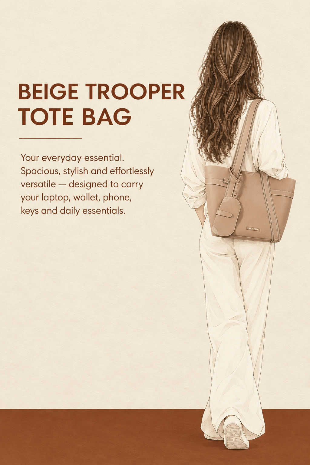Beige Trooper Tote