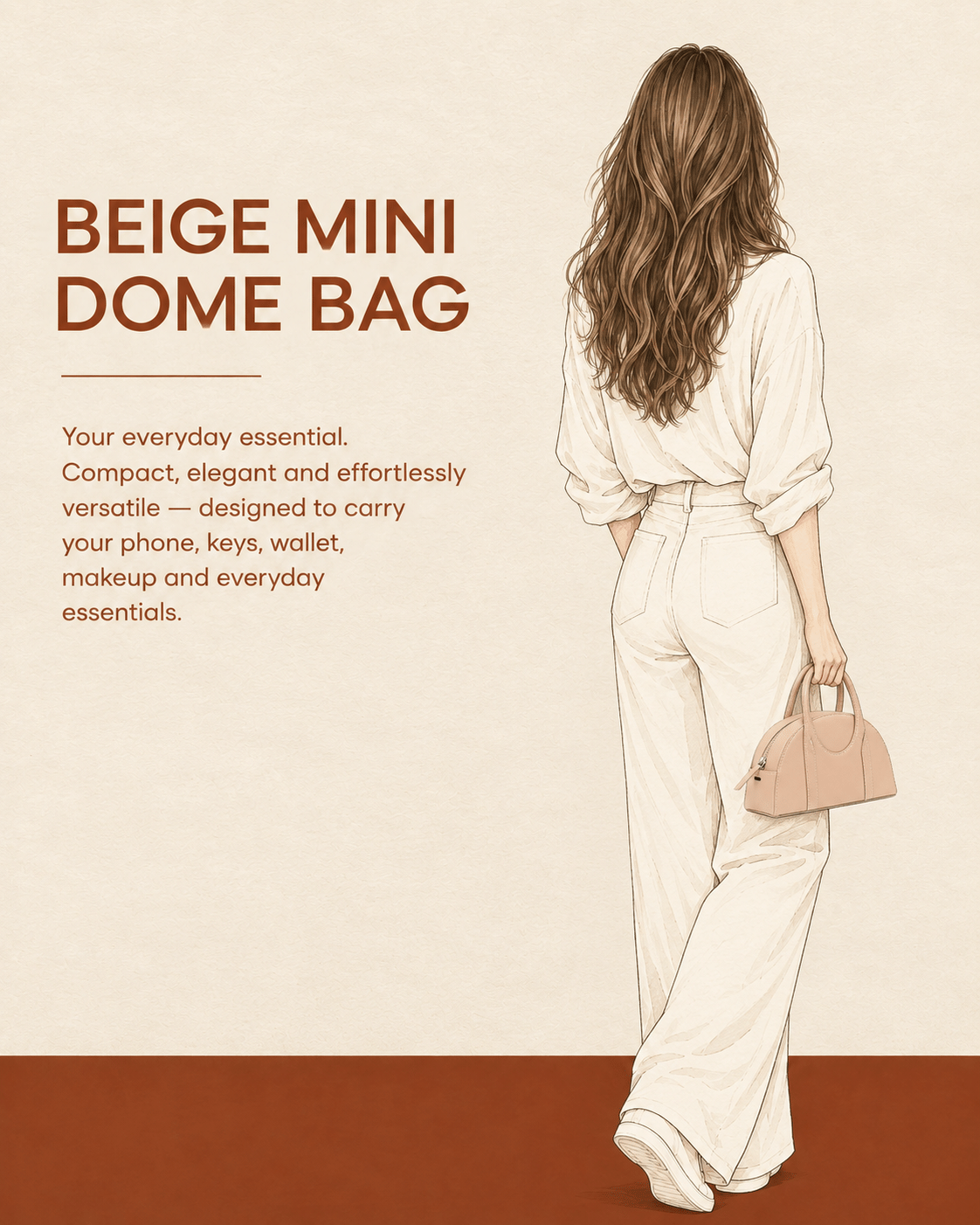 Beige OOO Sling Bag