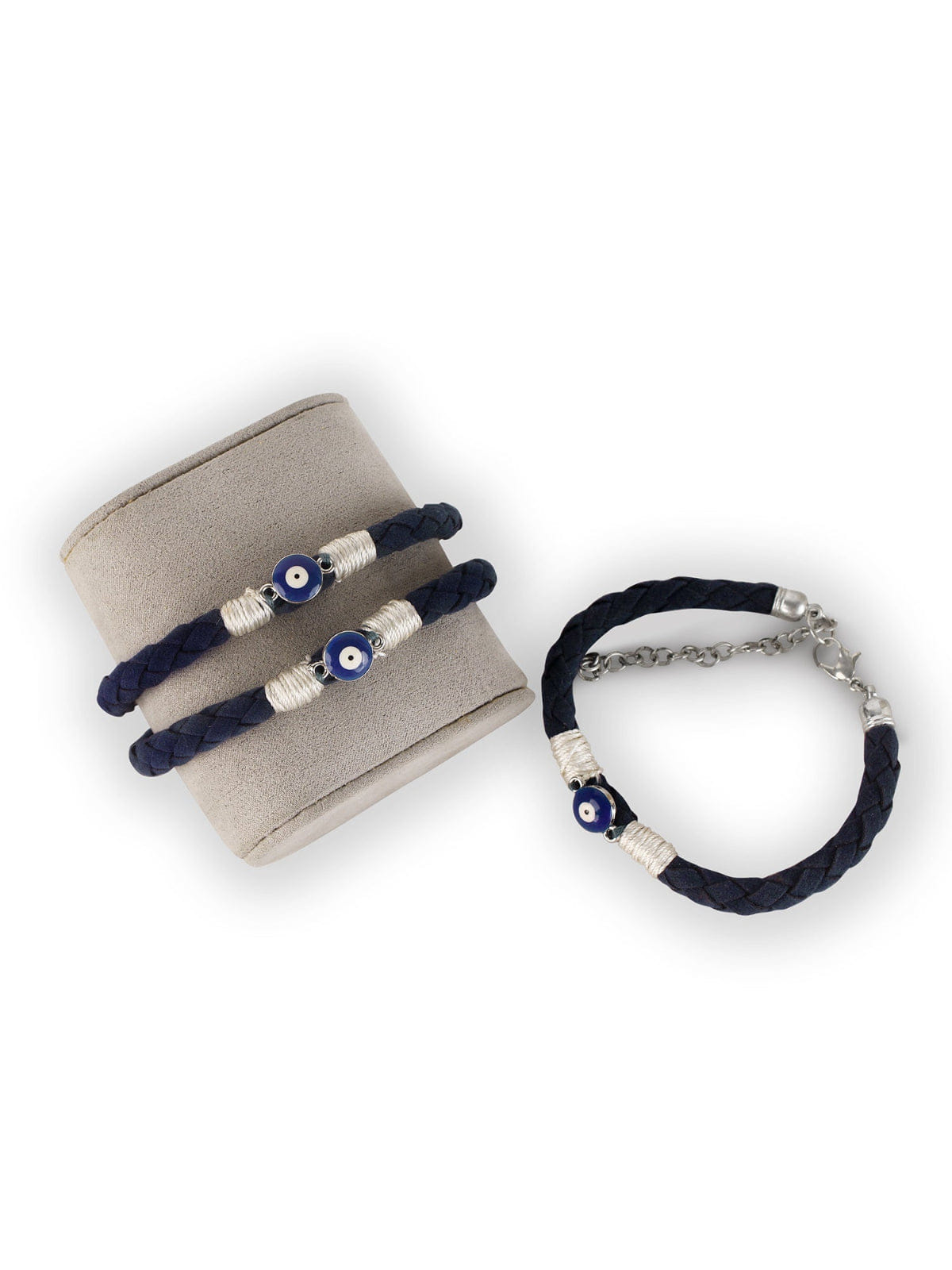 Blue Suede Evil Eye Vegan Leather Band