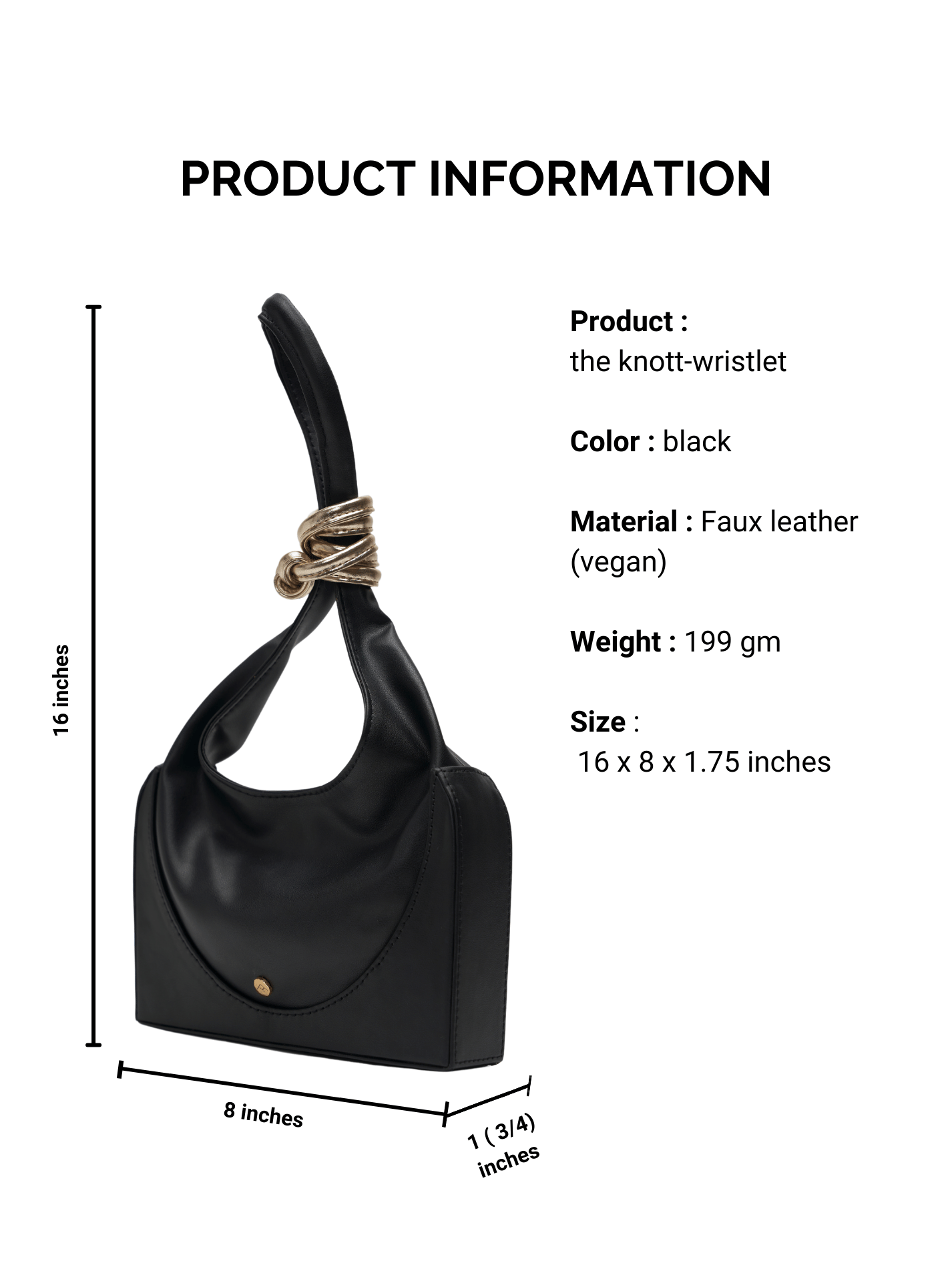 The knott wristlet - Black