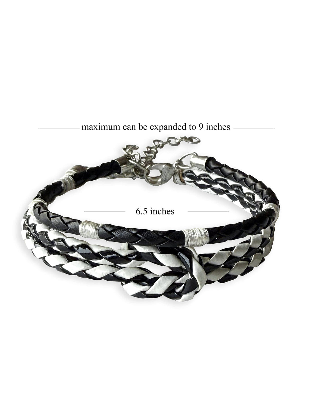 Black & White Vegan Leather Band