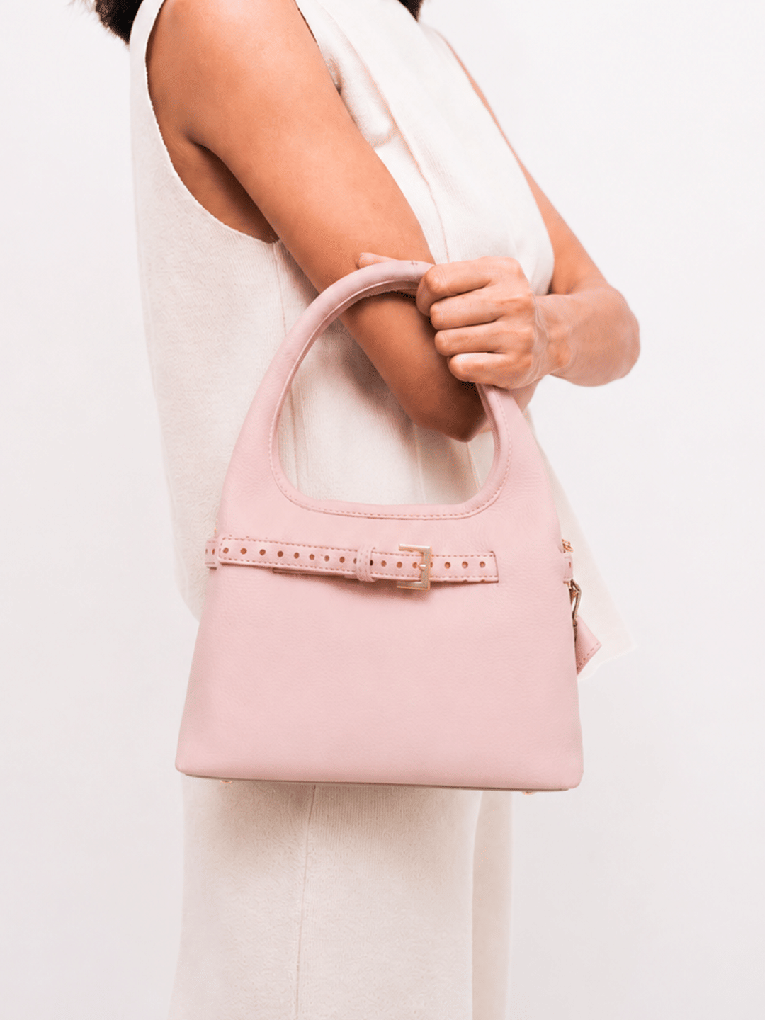 Pink Polka Mini Hobo Bag