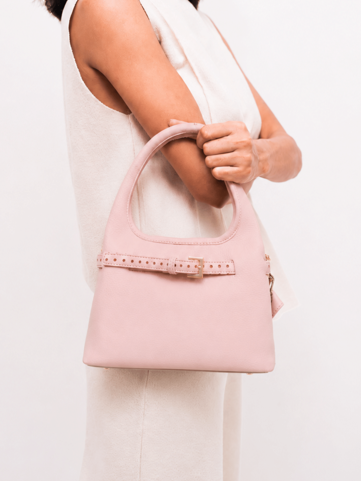 Pink Polka Mini Hobo Bag