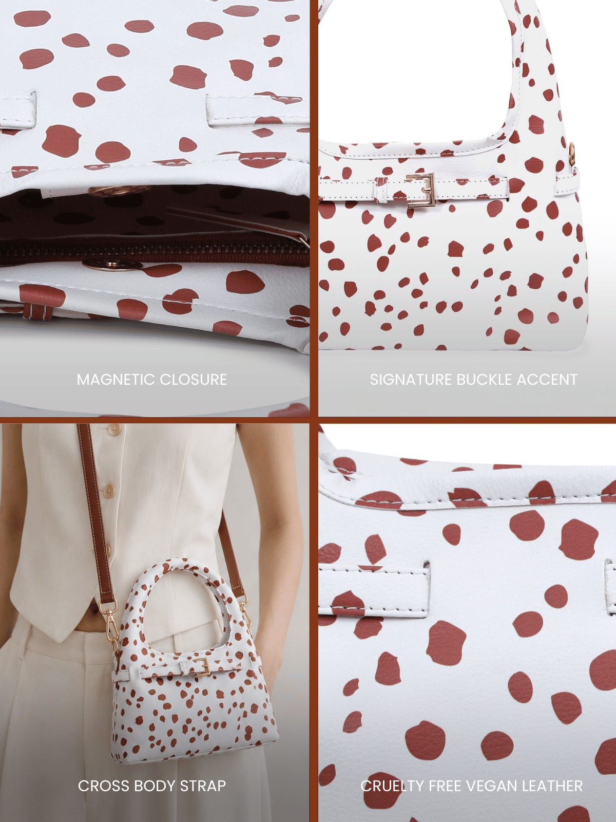 Dotted Mini Hobo Bag