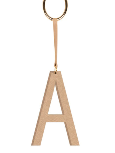 Beige Letter Bag Charm