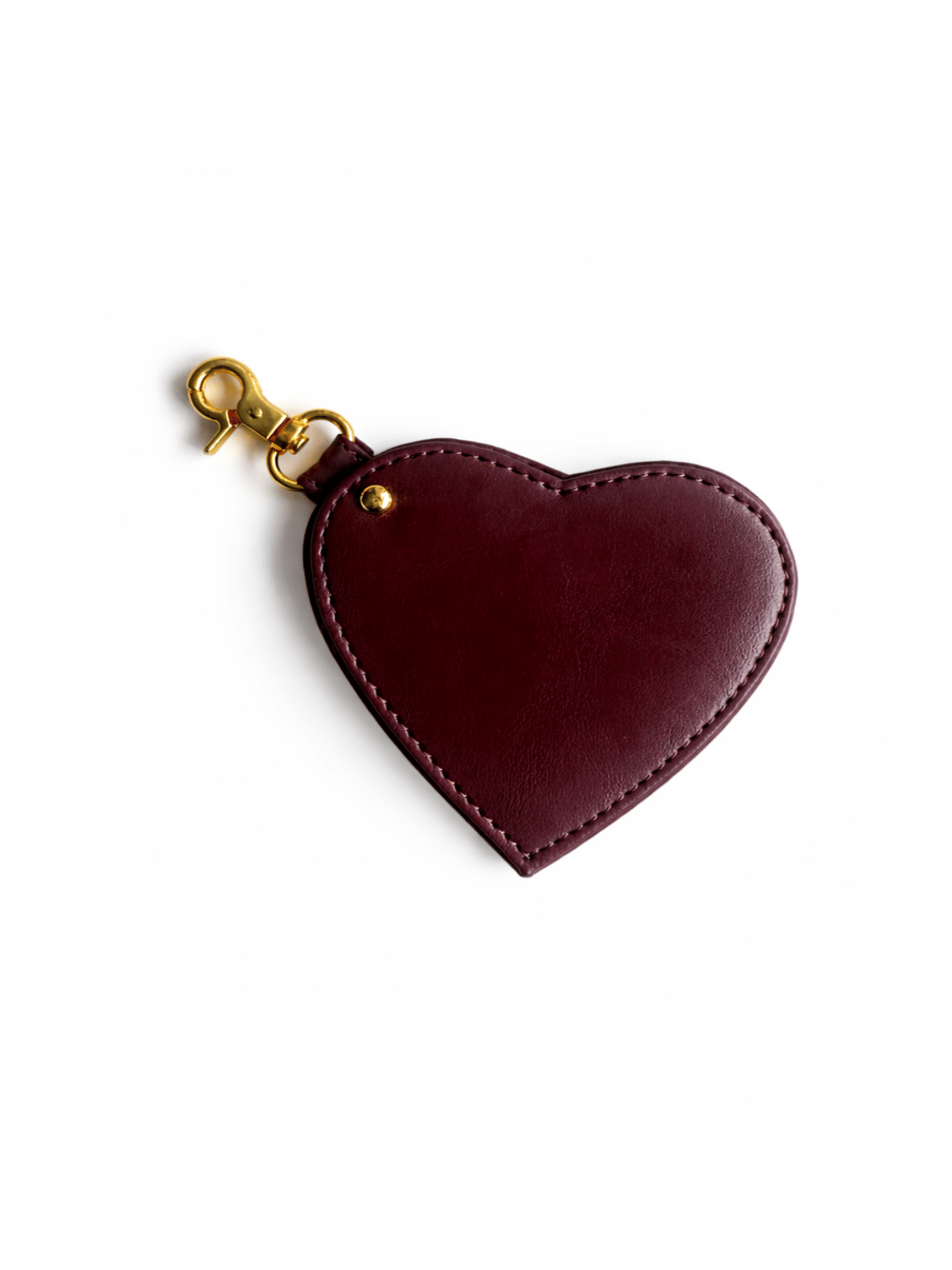 Wine Heart Mirror Bag Charm