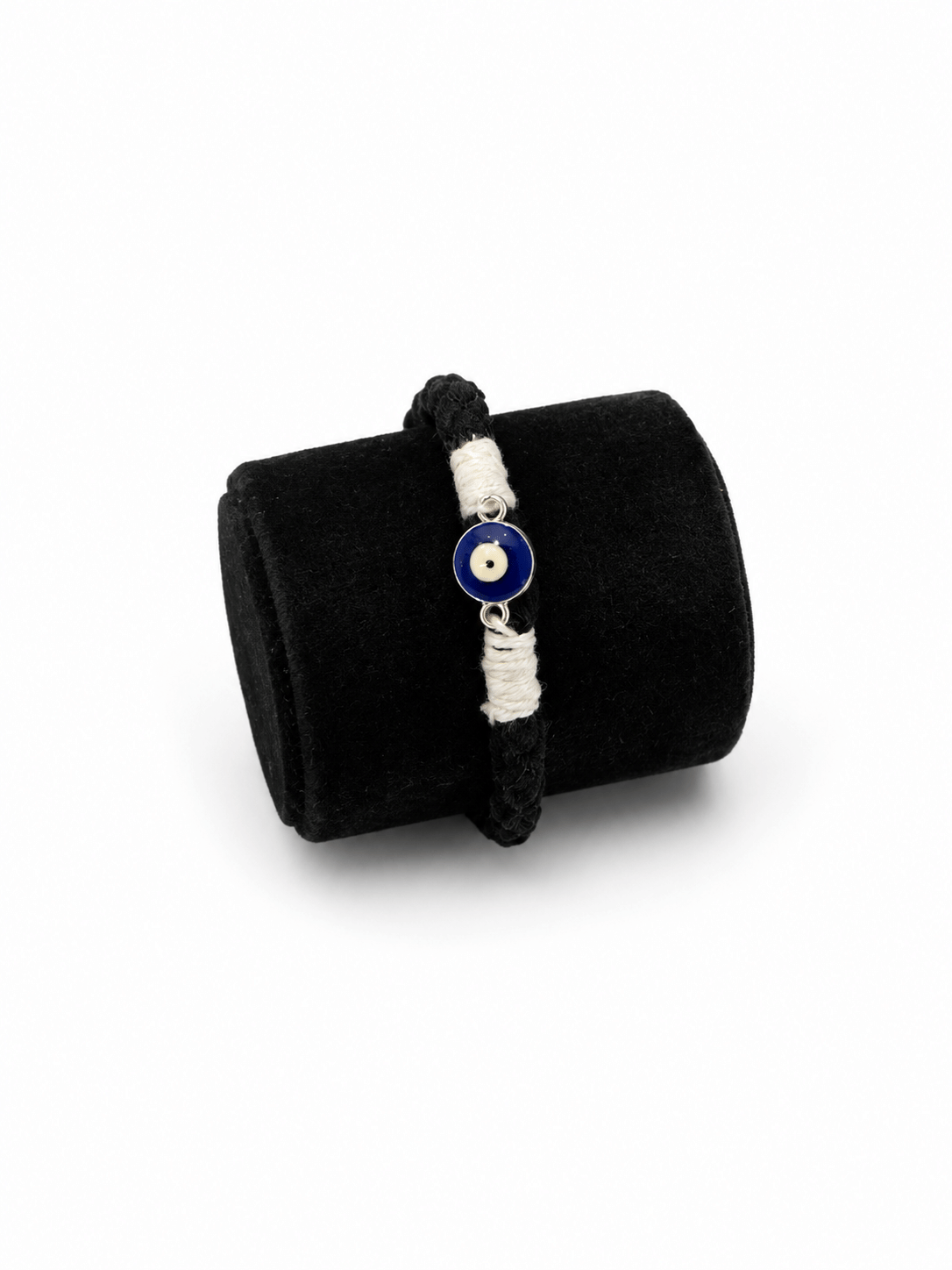 Black Suede Evil Eye Vegan Leather Band