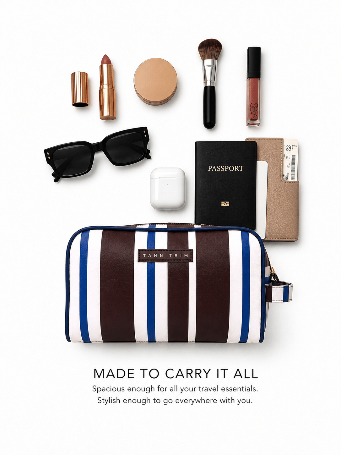 The Stripe Travel Kit - Indigo