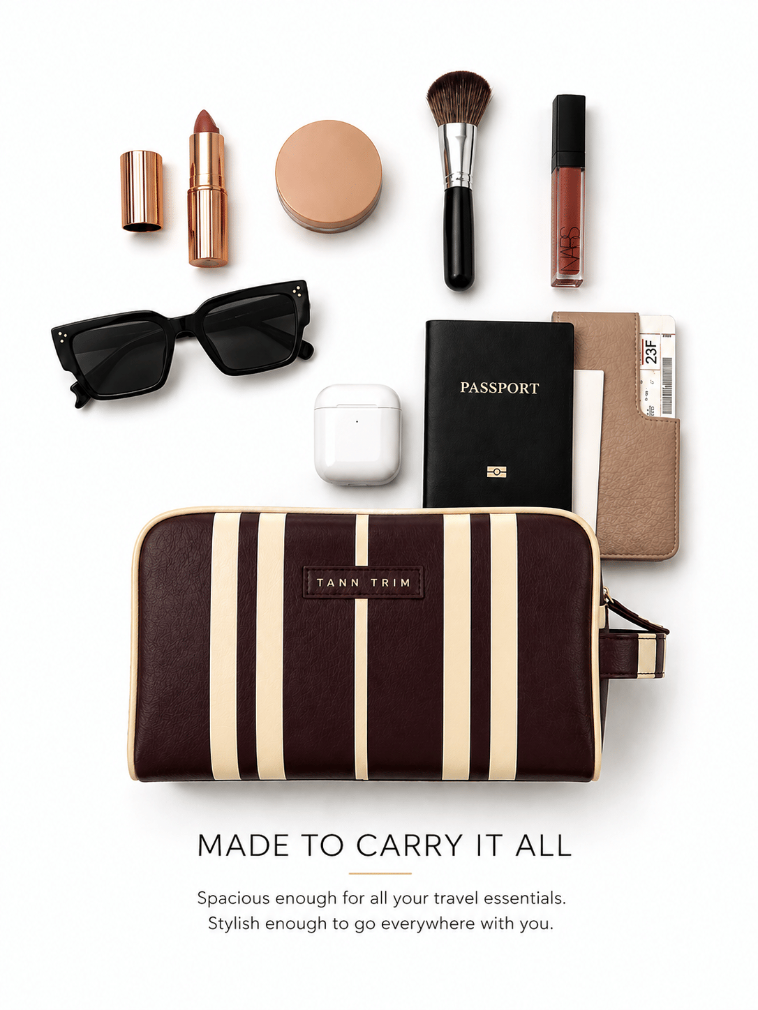 The Stripe Travel Kit - Butter Yellow