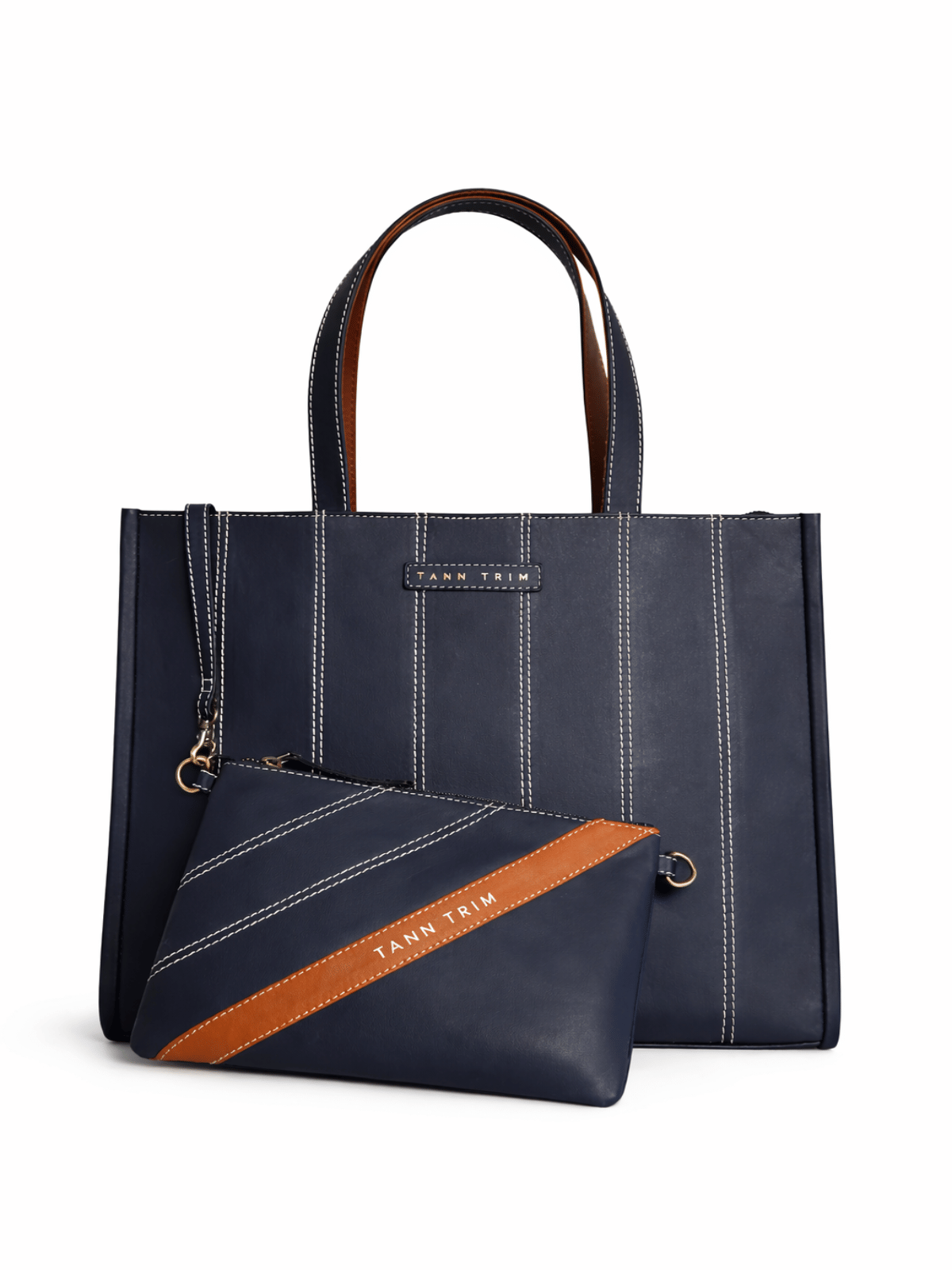 The Stacker Tote- Navy Blue