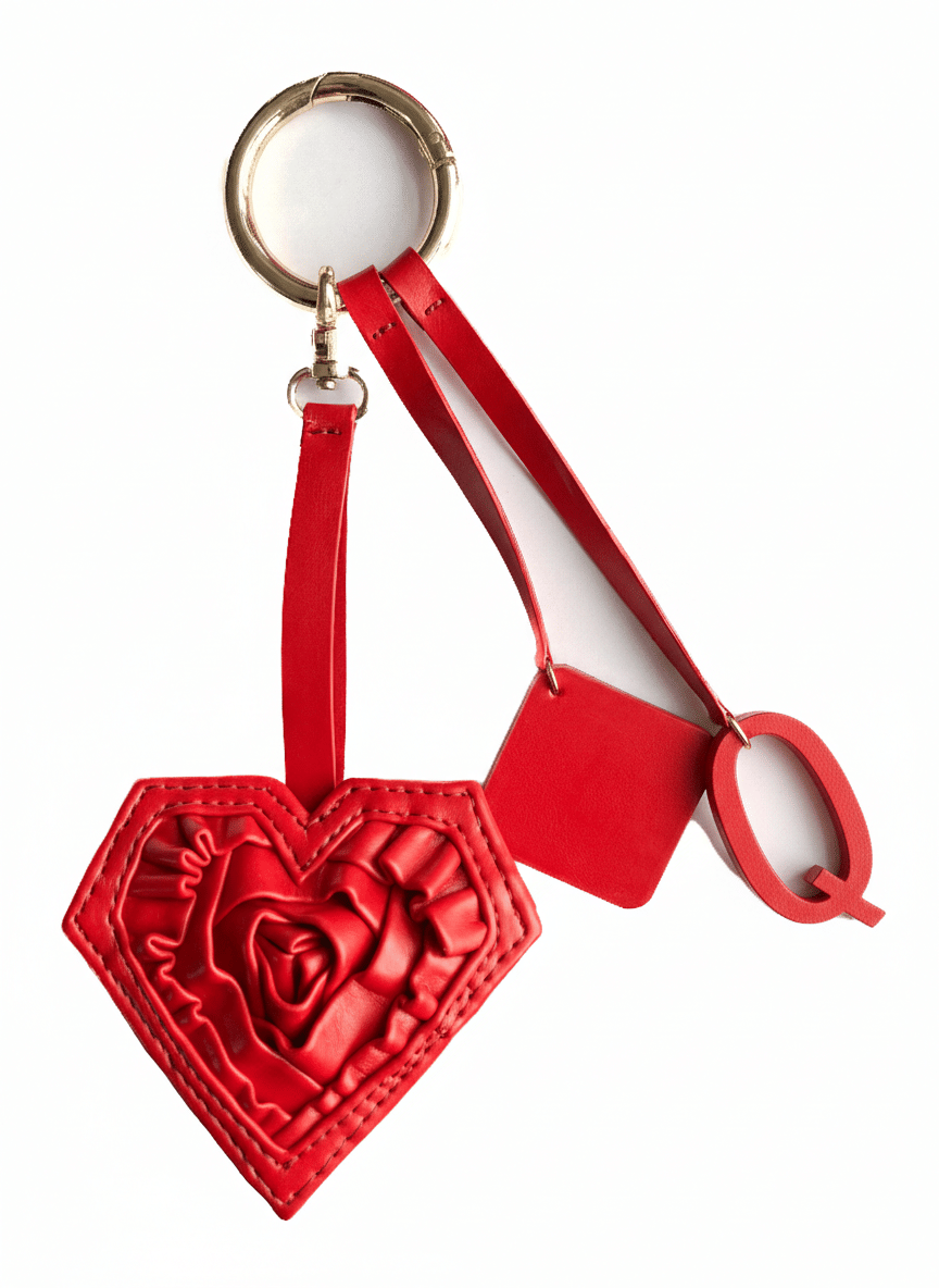 Heart & Initial Bag Charm