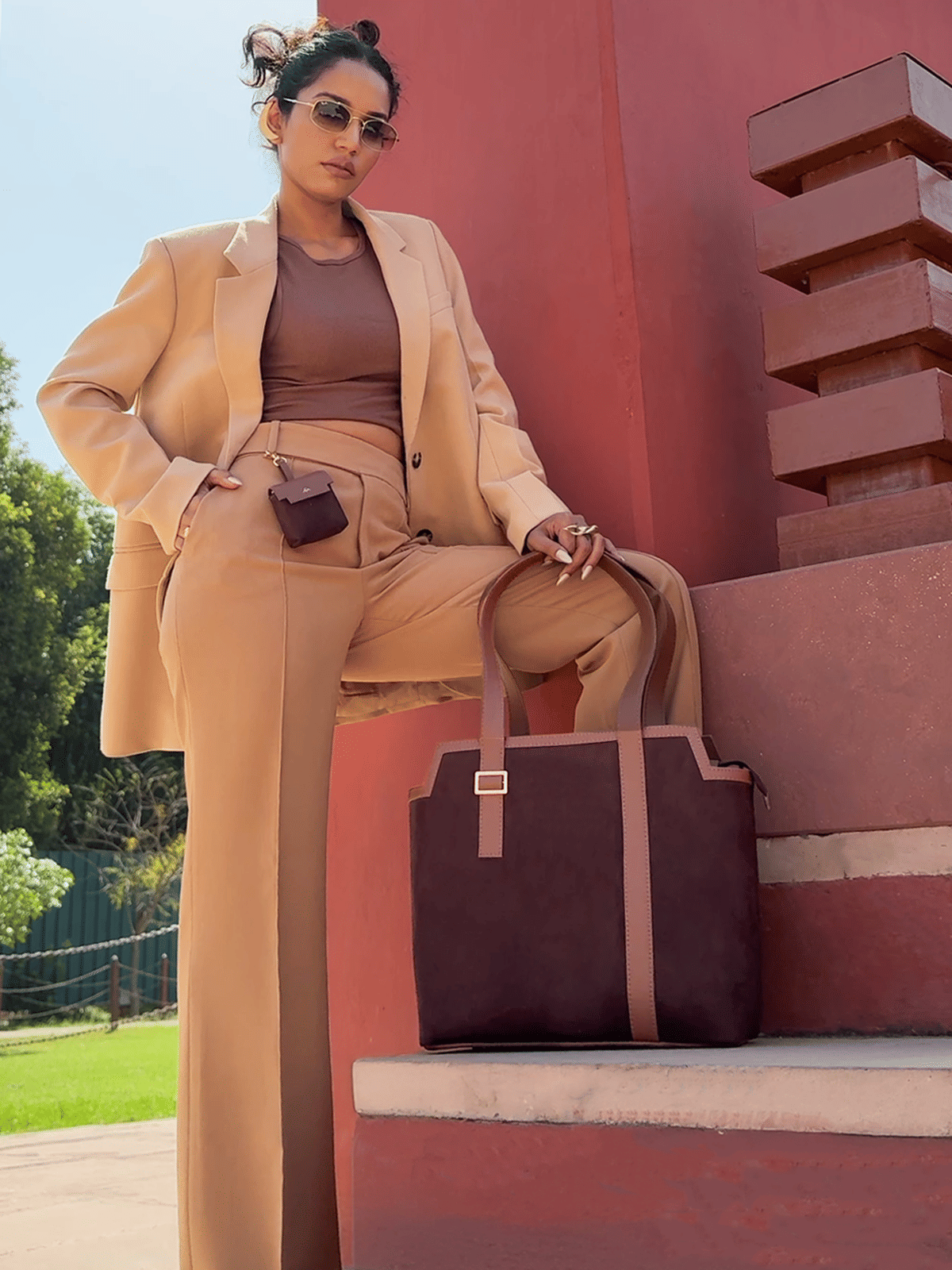 The Brown Cascade Tote Bag