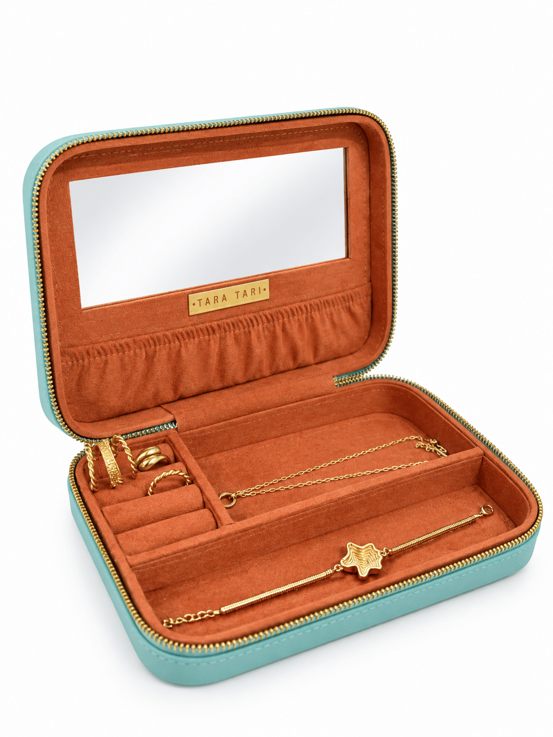 Blue Quilted Jewelry Box : big