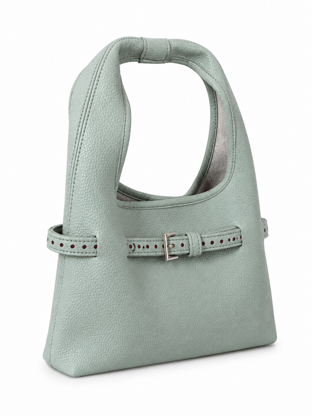 Mint Green Polka Mini Hobo Bag